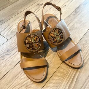 Tory Burch Miller Wedge Sandals Size 8.5
